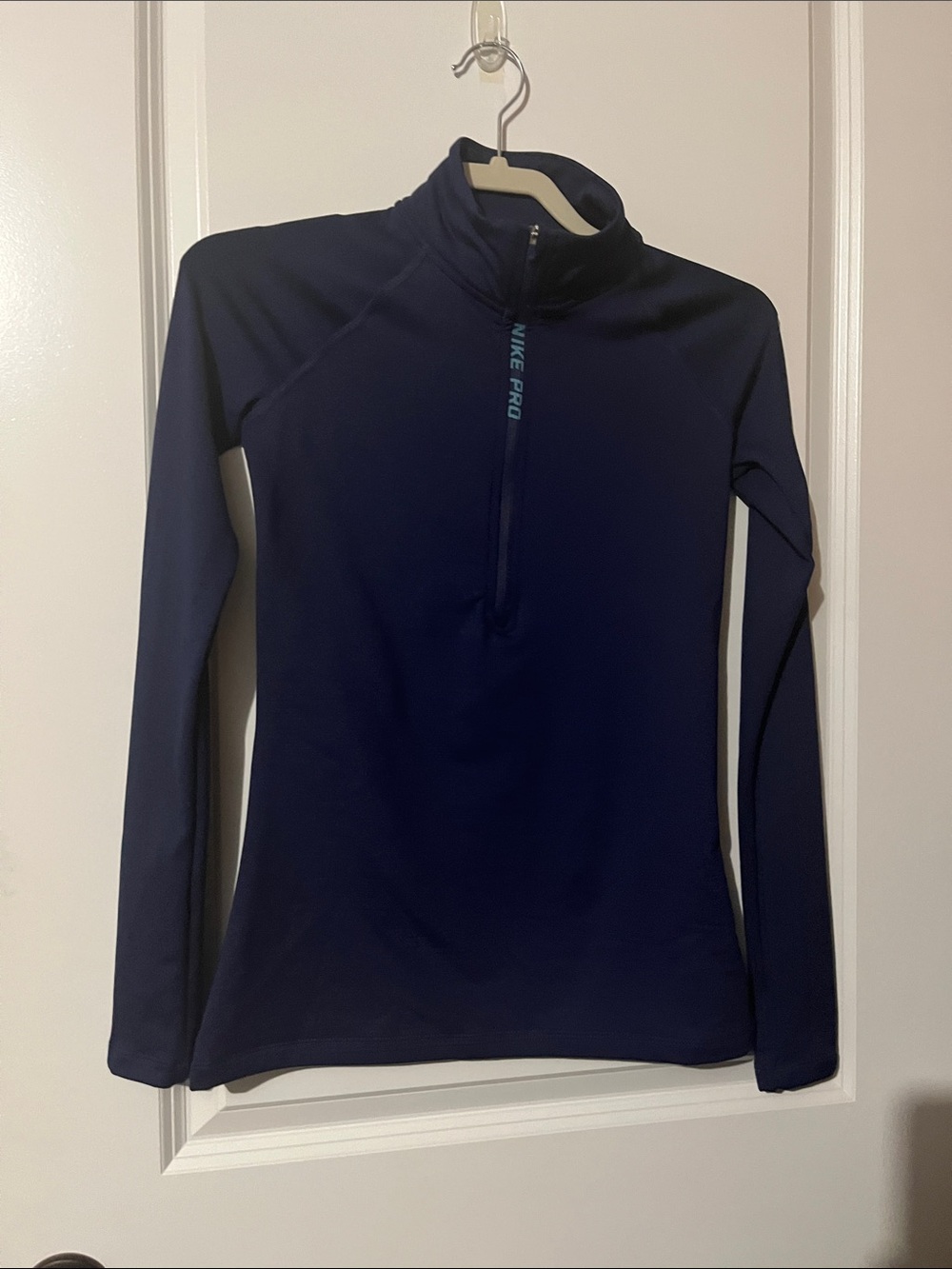 Nike Pro Navy Quarter-Zip Women's Performance Top